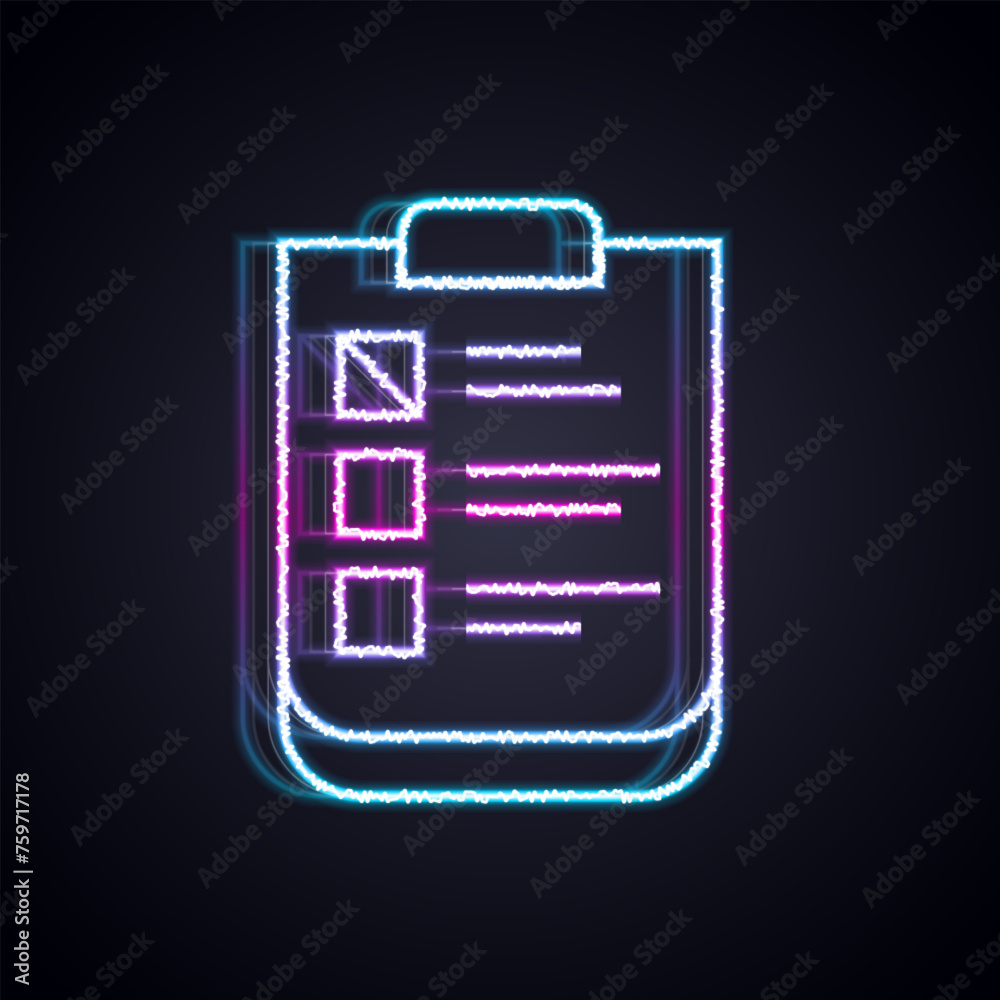 Glowing neon line Psychological test icon isolated on black background. Vector Glowing neon line Psychological test icon isolated on black background. Vector