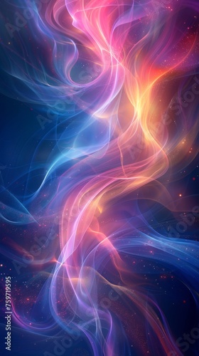 abstract glowing background with abstract white smoke