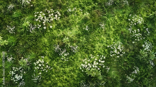 A fresh spring meadow green