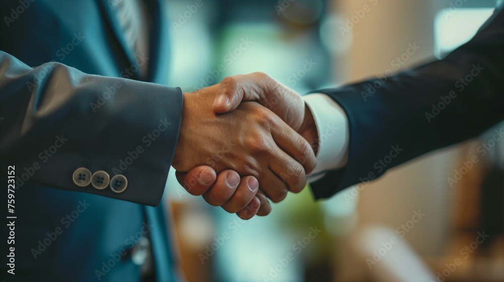 Close up shot of teamwork handshake in the office businessman entrepreneur shaking hands for successful negotiations agreement teamwork contract deal cooperation greeting meeting