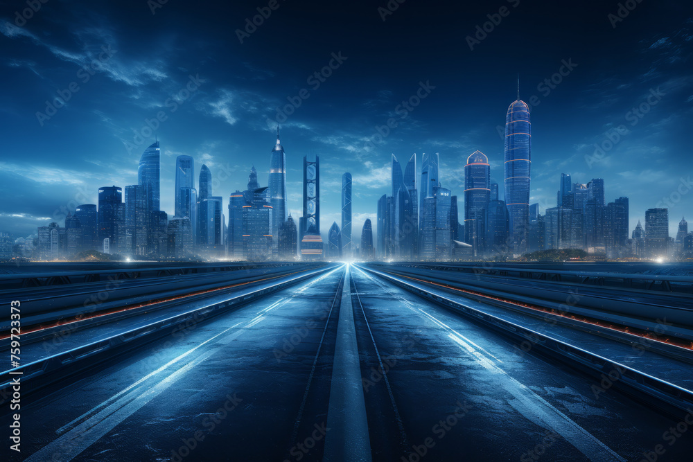 Illuminated highways lead to future cities