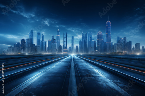 Illuminated highways lead to future cities