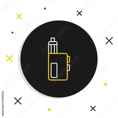 Line Vape mod device icon isolated on white background. Vape smoking tool. Vaporizer Device. Colorful outline concept. Vector