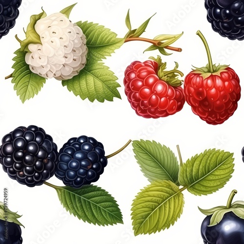 Beautiful watercolor fruit and berry paintings vector set for art and design projects