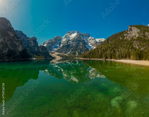 Fototapeta Naklejka Na Ścianę i Meble -  Lake Braies in Dolomite Alps