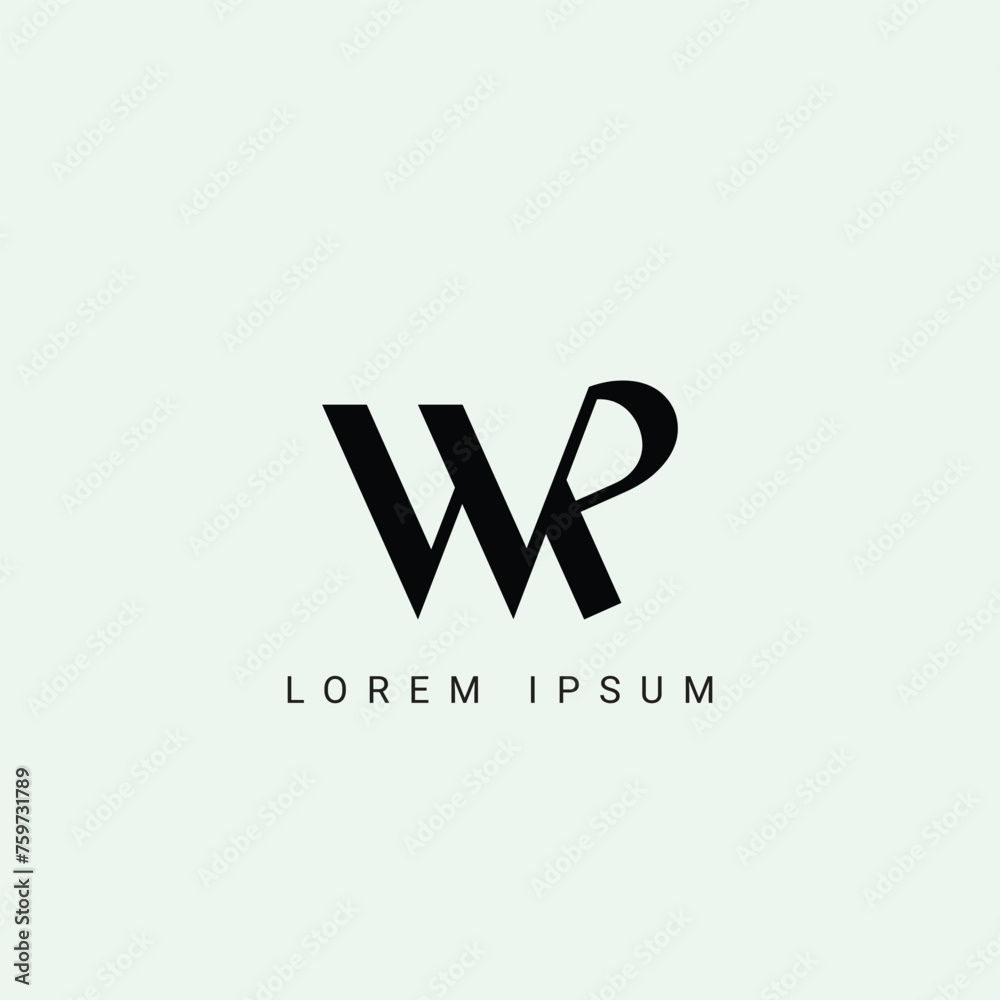 Letter WR and RW monogram initial logo, geometric, modern, gradient, grid logo Letter WR and RW monogram initial logo, geometric, modern, gradient, grid logo
