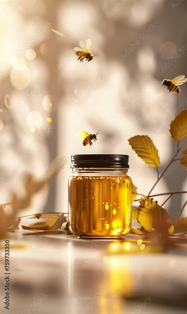 Steaming cup of herbal tea with a touch of honey for a soothing drink Steaming cup of herbal tea with a touch of honey for a soothing drink
