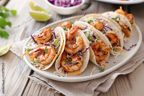 Delicious Shrimp Tacos on a...
