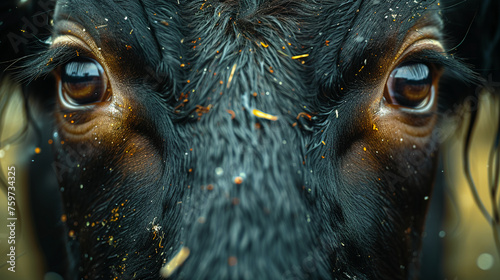 wildlife photography, authentic photo of a cow in natural habitat, taken with telephoto lenses, for relaxing animal wallpaper and more © elementalicious