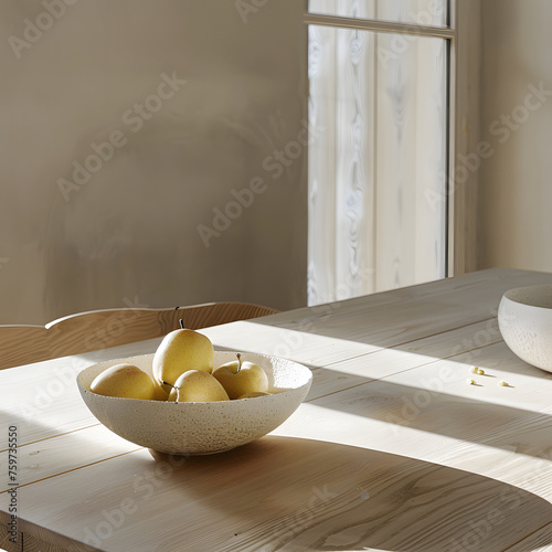 Bowl of Apples on Table