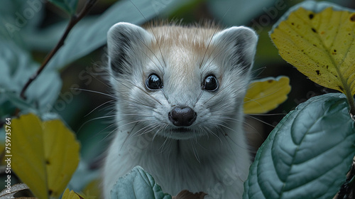 wildlife photography, authentic photo of a ermine in natural habitat, taken with telephoto lenses, for relaxing animal wallpaper and more © elementalicious