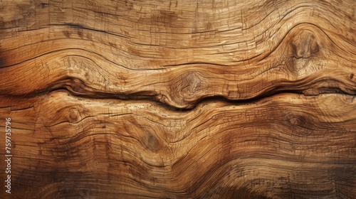 An up-close look at the undulating waves of a polished wooden surface, highlighting texture and craftsmanship