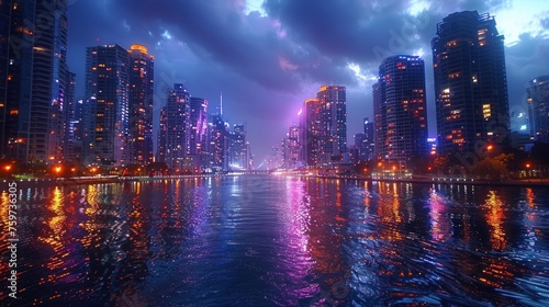 city cityscape at night © nataliya_ua