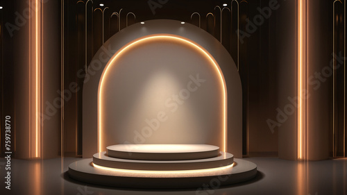 podium product on luxury premium background