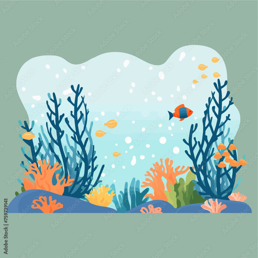 under the sea flat vector ill... under the sea flat vector ill...