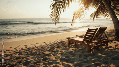 sunbeds on the beach