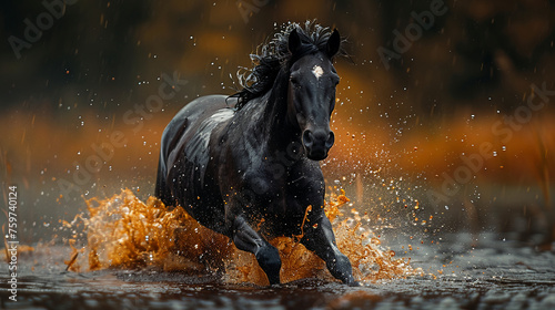 wildlife photography, authentic photo of a horse in natural habitat, taken with telephoto lenses, for relaxing animal wallpaper and more © elementalicious