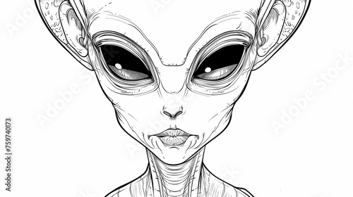 desenho de alien para colorir 