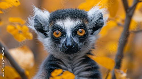 wildlife photography, authentic photo of a lemur in natural habitat, taken with telephoto lenses, for relaxing animal wallpaper and more © elementalicious