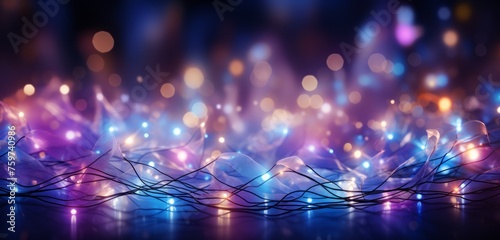 light string against the bright background and stars