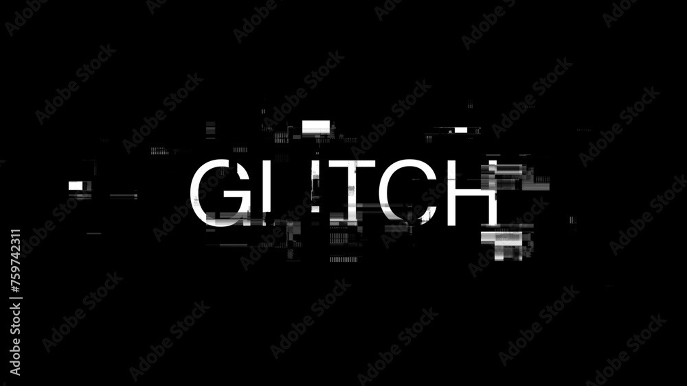3D rendering glitch text with screen effects of technological glitches 3D rendering glitch text with screen effects of technological glitches