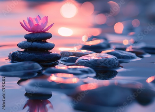 meditation zen on colourful background