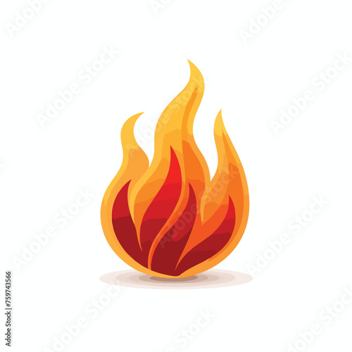 Fire flame icon. flat vector illustration isloated
