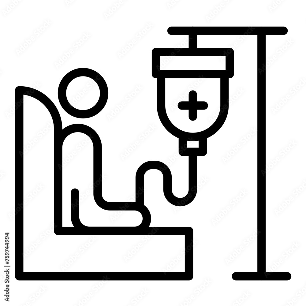 Vector Design Chemotherapy Icon Style Vector Design Chemotherapy Icon Style