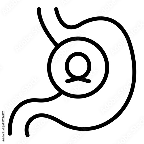Vector Design Gastrointestinal Cancer Icon Style