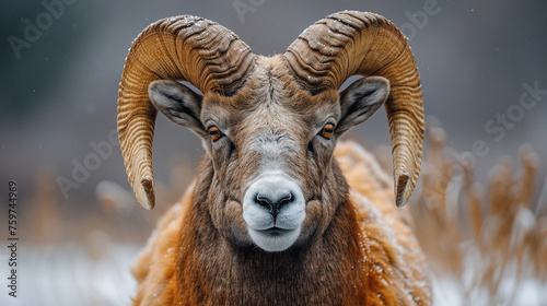 wildlife photography, authentic photo of a ram in natural habitat, taken with telephoto lenses, for relaxing animal wallpaper and more © elementalicious