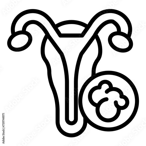 Vector Design Vaginal Cancer Icon Style