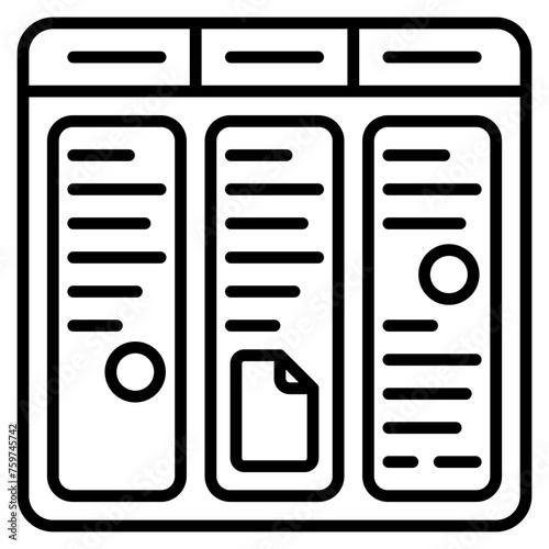 Kanban Board Icon Element For Design