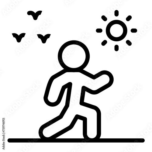 Vector Design Wellness Walkway Icon Style