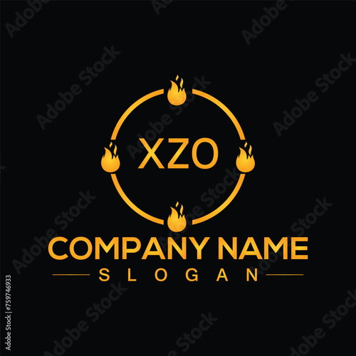 XZO letter logo design, vector template for corporate business