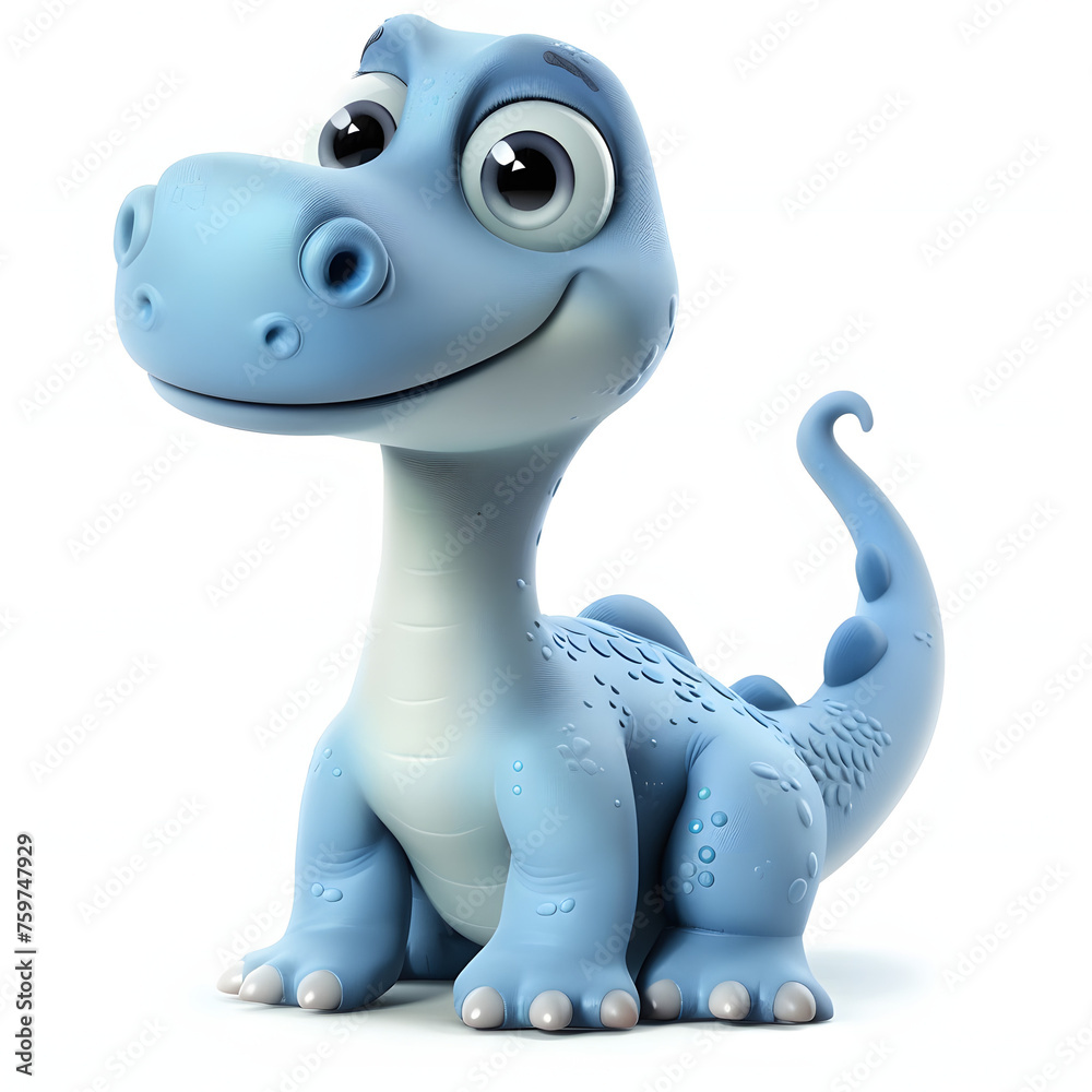 Blue Dino Kid - Generative AI