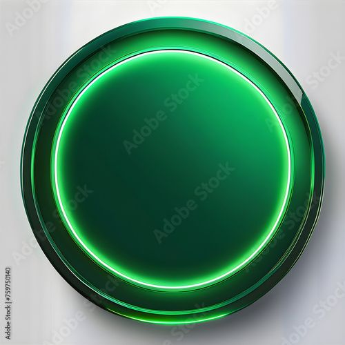 Emerald Emanations: Exploring the Artistry of Green Neon Circles(Generative AI)