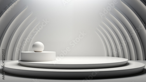 Realistic 3d background with podium. Abstract minimal scene mockup products display. Stage showcase