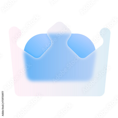 Crown King Queen Glassmorphism UI Icon Sign and Symbol Design Illustrator Png Svg	