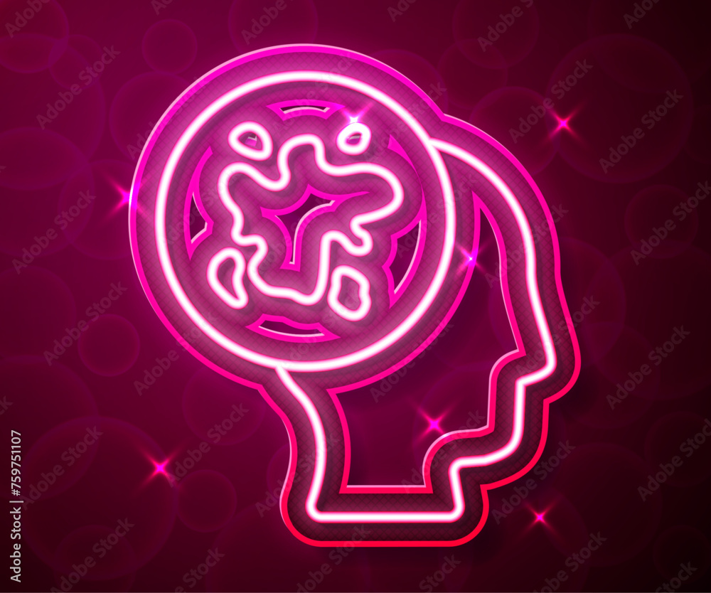 Glowing neon line Paint spray icon isolated on red background. Vector Glowing neon line Paint spray icon isolated on red background. Vector