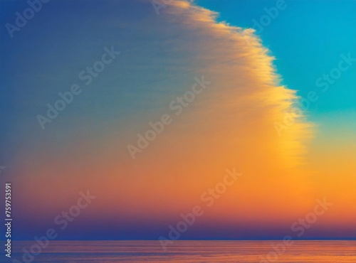 Gradient Abstract Sunset View Over The Sea