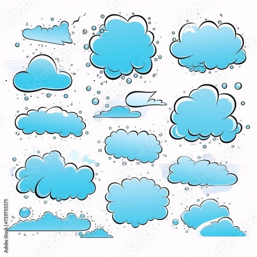 set of clouds