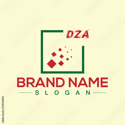 Creative letter DZA unique logo design vector and Illustration