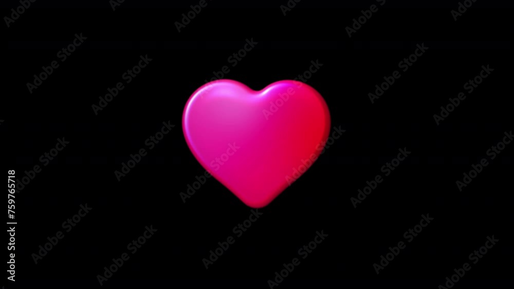 Random circles merge and form a like or love icon. Elastic motion graphic. A heart that uses ticking motion graphics. High quality 4K rendered.