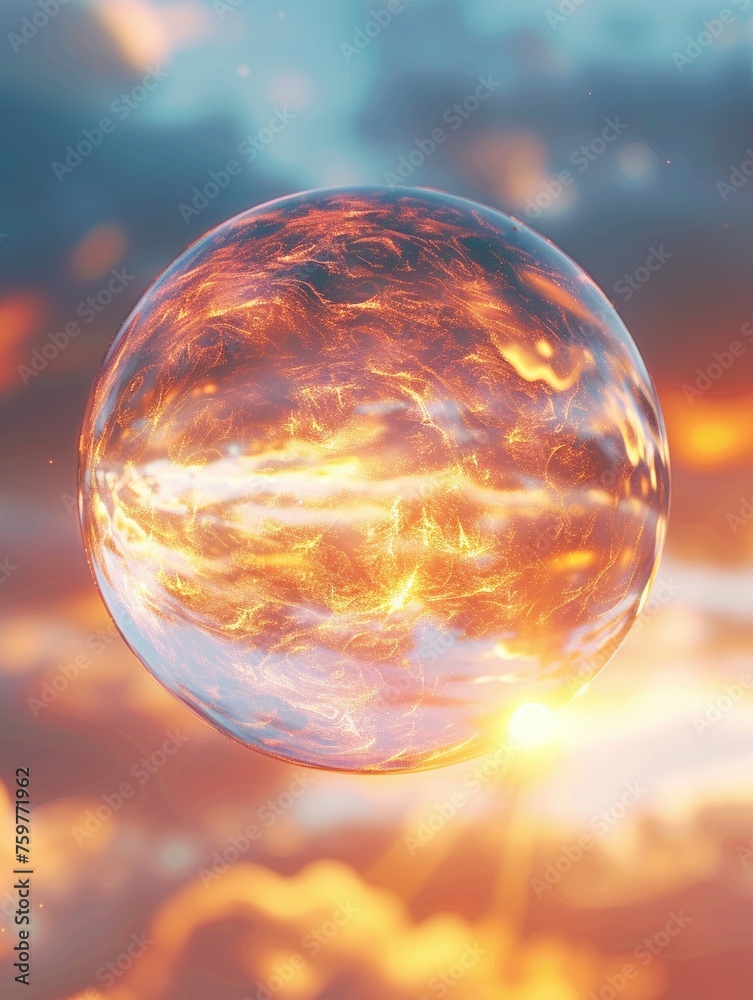 Enchanted Orb, Glowing, Dynamic orb hovering and shifting colors in line with room energy 3D render, Golden Hour, Lens Flare Enchanted Orb, Glowing, Dynamic orb hovering and shifting colors in line with room energy 3D render, Golden Hour, Lens Flare