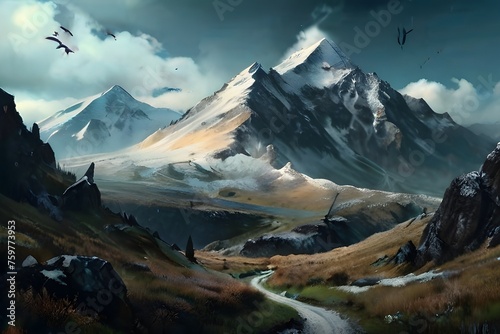 landscape with snow