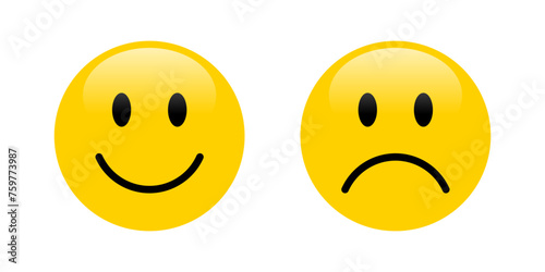 Smiley face happy and sad