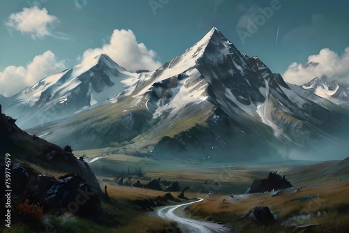 landscape with snowland
