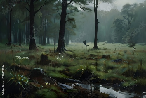 morning in the woods