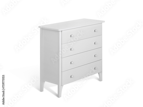 Canvastavla Modern wooden chest of drawers, transparent background