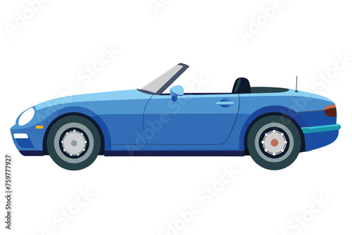 Blue convertible vector illustration artwork  © Ishraq